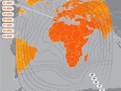Eutelsat W2A at 10.0 e _ global footprint in the C band