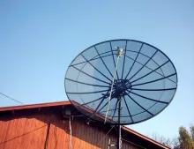 Kaul Tronics Inc KTI Prime Focus MESH dish with diameter 300 cm with C KU corrotor Chapparal